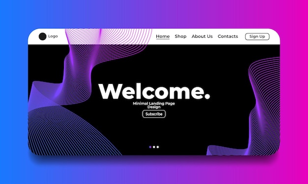 Abstrakter Hintergrund modernes Design Landing Page Template für Websites oder AppsVector