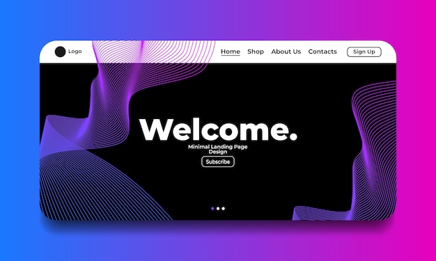 Abstrakter hintergrund modernes design landing page template für websites oder appsvector