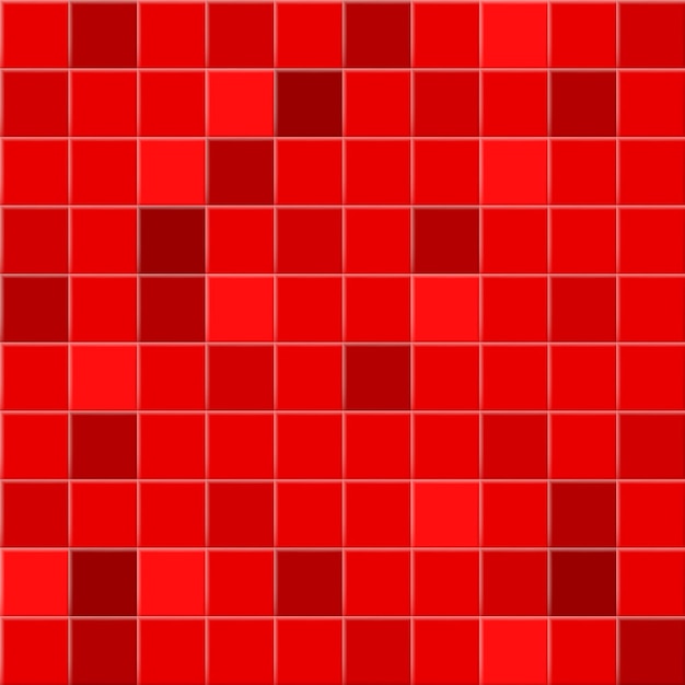 Abstrakter hintergrund oder nahtloses muster von fliesen in roten farben