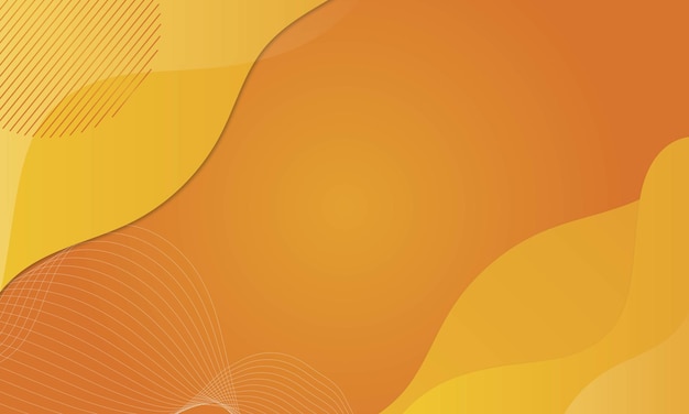 Abstrakter Hintergrund, orangefarbener Vektor, gewellt mit Formdesign