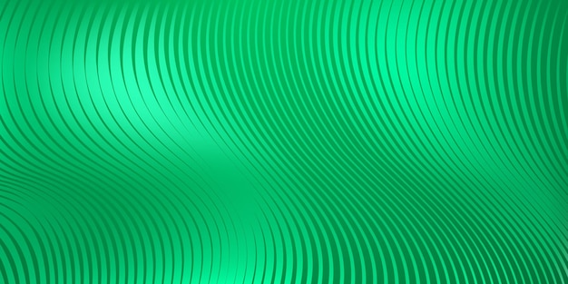Vektor abstrakter hintergrund von wellenlinien in grünen farben