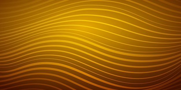 Abstrakter Hintergrund von Wellenlinien unterschiedlicher Dicke in orangen Farben