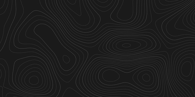 Abstrakter Hintergrund Wellenform Topografische Linie Kontur Geographie Karte Nahtloses Muster und Banner-Design