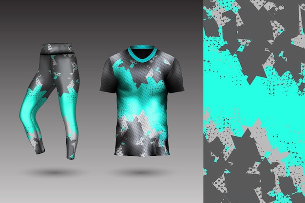 Vektor abstrakter hintergrundstil für sportleggings und t-shirt