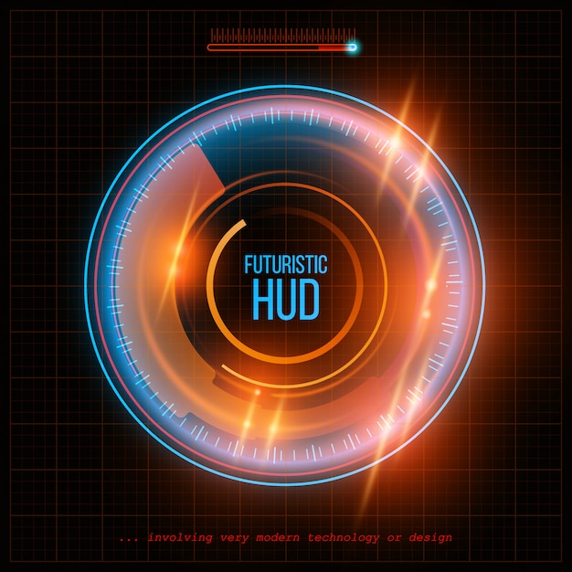 Abstrakter hud-futuristischer hintergrund