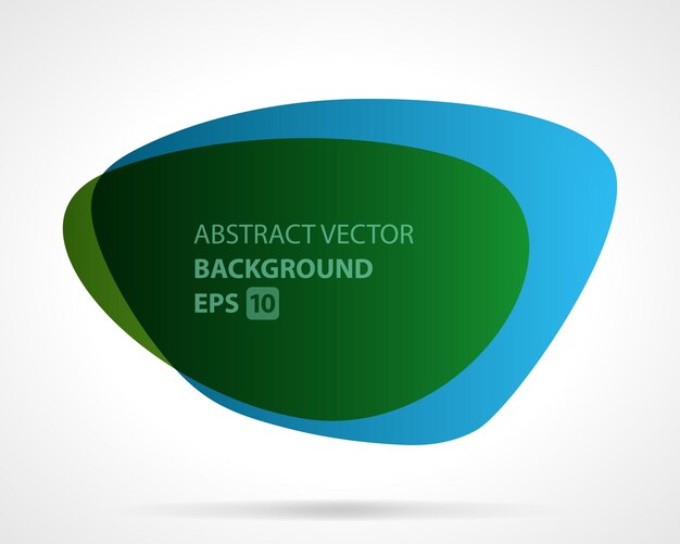 Vektor abstrakter klecks, der im raumvektorhintergrund geteilt ist geometrische form mit doppelter linsenform und mattem finish