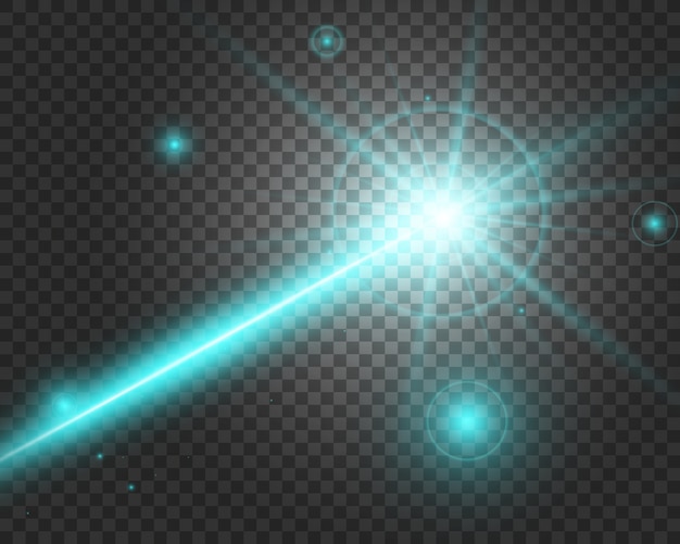 Abstrakter Laserstrahl. Transparent auf schwarzem Hintergrund. Illustration.