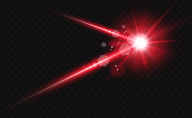 Abstrakter Laserstrahl transparent isoliert auf schwarzem Hintergrund Vektor-Illustration