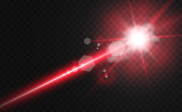 Abstrakter Laserstrahl transparent isoliert auf schwarzem Hintergrund Vektor-Illustration