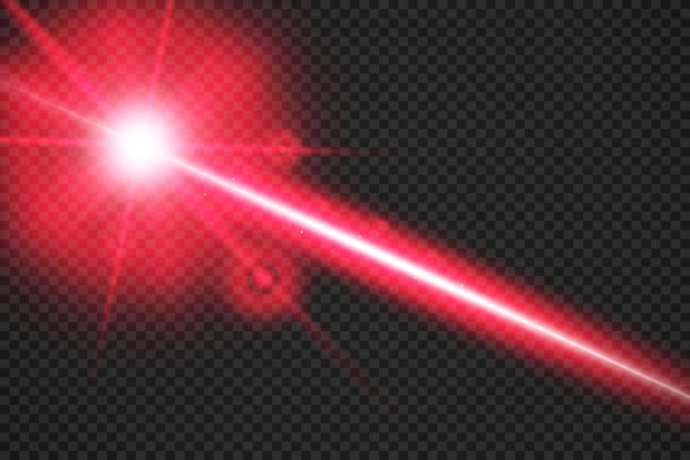 Abstrakter Laserstrahl transparent isoliert auf schwarzem Hintergrund Vektor-Illustration