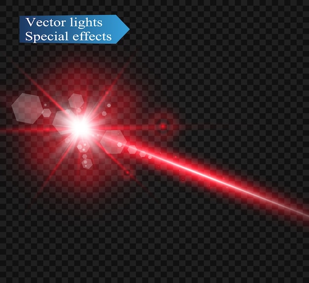 Abstrakter laserstrahl. transparent isoliert.