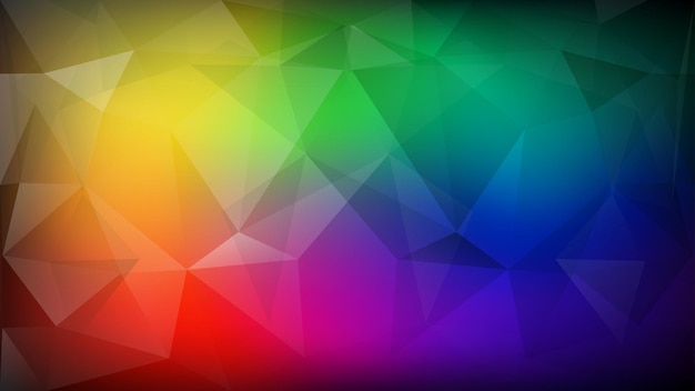 Abstrakter Low-Poly-farbiger Hintergrund von Dreiecken