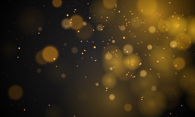 Abstrakter magischer Hintergrund mit Bokeh-Lichteffekt, Schwarzweiss, Silber, Goldglitter