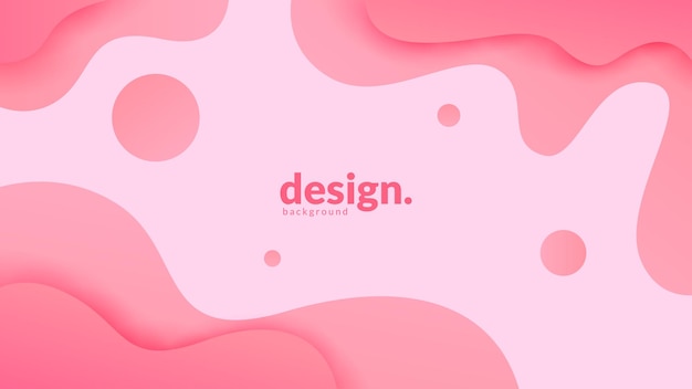 Abstrakter minimalistischer wellenhintergrund modernes rosa hintergrunddesign flüssige formenzusammensetzung fit für präsentationsdesign website-banner tapeten broschüre poster