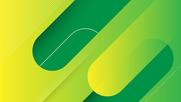 Abstrakter moderner Hintergrund mit Memphis Diagonal Lines Element und grün-gelber vibrierender Farbe