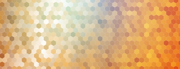 Abstrakter mosaikhintergrund aus glänzenden sechseckigen fliesen in gelben farben