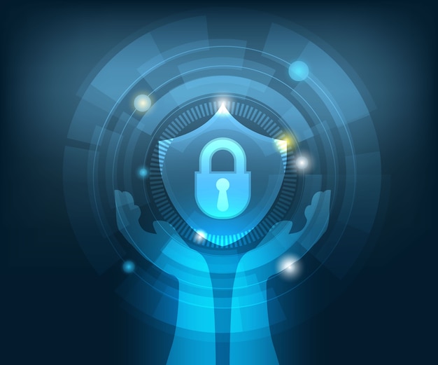 abstrakter Netzwerk Sicherheitstechnologie Hintergrund