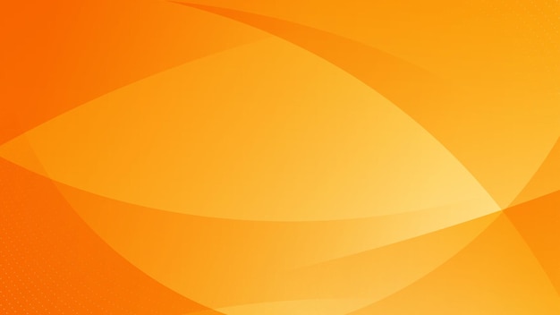 Abstrakter orangefarbener Hintergrund mit geschwungenen Linienelementen und Halbtonpunkten