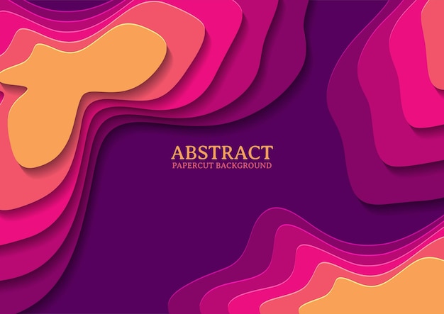 Abstrakter Papierschnitt-Designhintergrund mit Überlappungsschicht, 3D-Papierschnitthintergrund multicolors