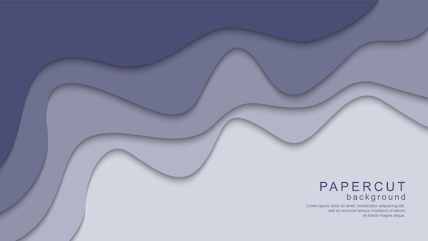 Abstrakter Papierschnitthintergrund mit gewelltem Design