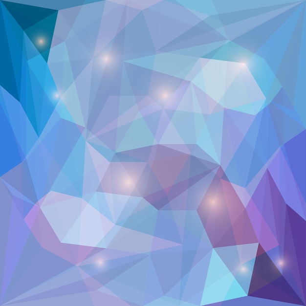 Abstrakter polygonaler dreieckiger geometrischer Hintergrund des Vektors mit weichen grellen Lichtern