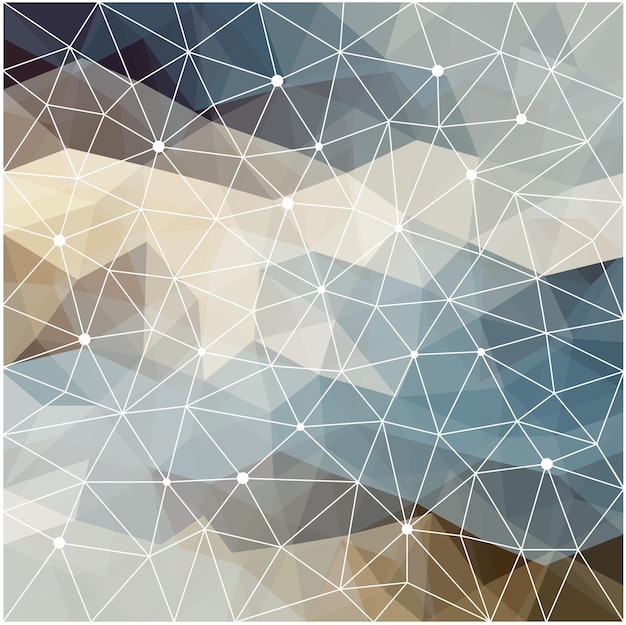 Vektor abstrakter polygonaler geometrischer dreieck weicher blauer und grauer farbiger hintergrund für gebrauch im design