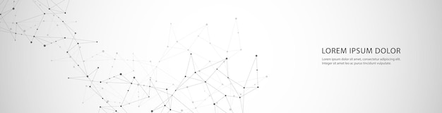 Abstrakter polygonaler Hintergrund mit Linien und Punkten