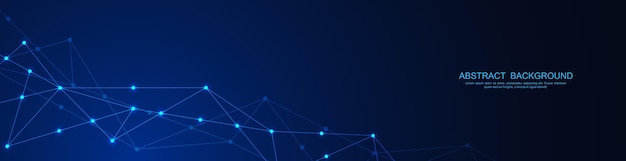 Abstrakter polygonaler Hintergrund und verbindende Punkte und Linien Globale Netzwerkverbindung