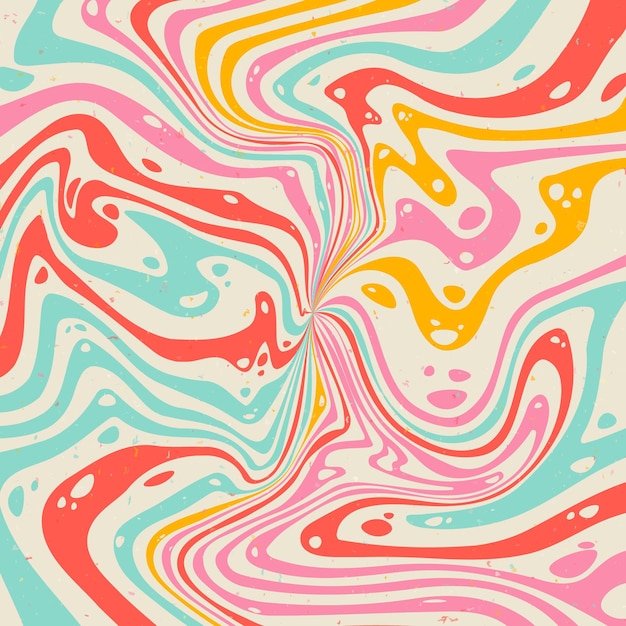 Abstrakter psychedelischer grooviger Hintergrund Vektorillustration