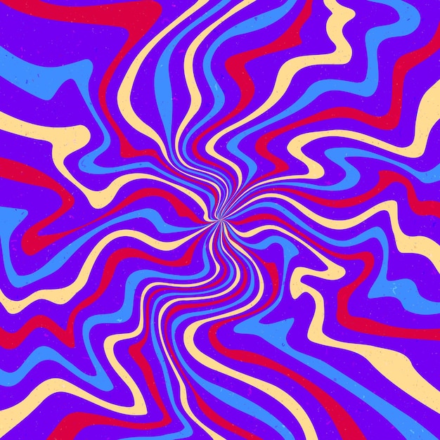 Abstrakter psychedelischer grooviger hintergrund vektorillustration