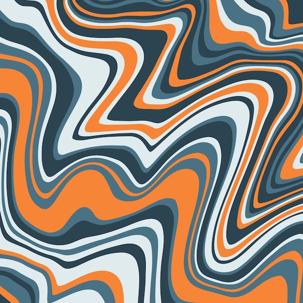 Abstrakter psychedelischer Groovy-Hintergrund Vektor