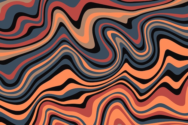 Abstrakter psychedelischer Groovy-Hintergrund Vektor