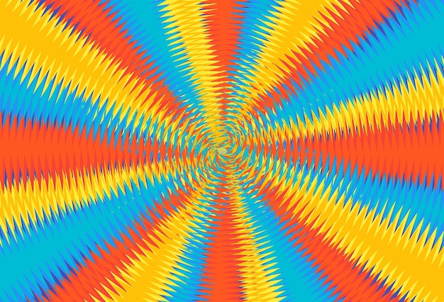 Vektor abstrakter psychedelischer spining-retro-burst-hintergrund