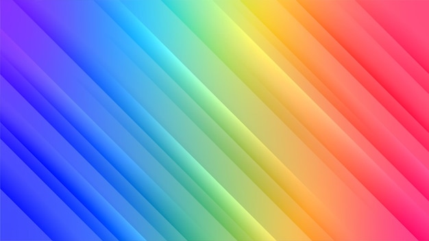 Abstrakter Regenbogen-Gradient-Hintergrund in hellen Farben Farbige glatte Illustration mit Speed-Motion-Lichtlinie