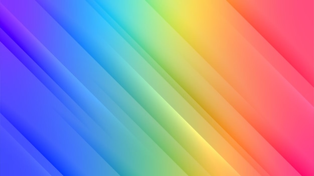 Abstrakter regenbogen-gradient-hintergrund in hellen farben farbige glatte illustration mit speed-motion-lichtlinie