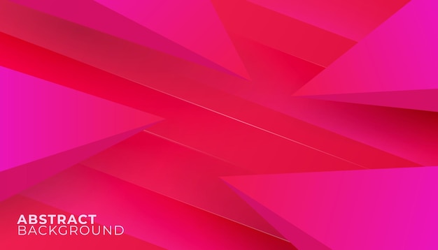 Abstrakter rosa geometrischer Hintergrund 3D realistische Dreiecksformen