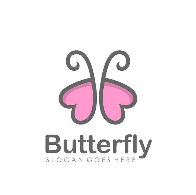 Abstrakter schmetterling logo-design