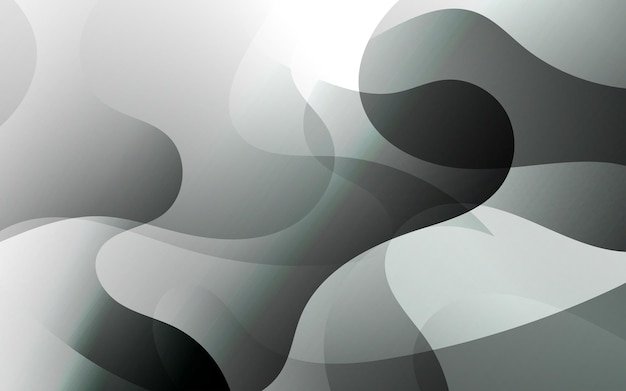 Vektor abstrakter schwarzer grauer flüssiger farbverlauf wellige geometrische form illustration hintergrund eps10 vektor
