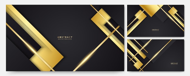 Abstrakter schwarzer und goldener Luxus-Hintergrund
