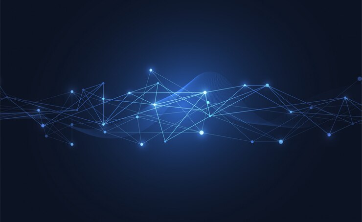 Vektor abstrakter sinn der wissenschaft der internetverbindung