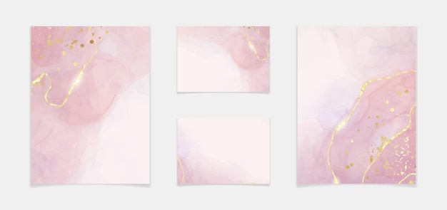 Vektor abstrakter staubiger rosafarbener flüssiger aquarellhintergrund