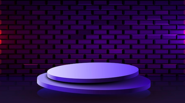 Abstrakter Szenenhintergrund mit Ziegelwand Produktpräsentation Mock-up Podium Bühnensockel oder Plattform