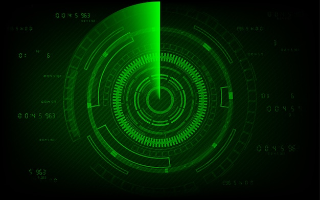 Abstrakter technologiehintergrund des radarscan-konzepts