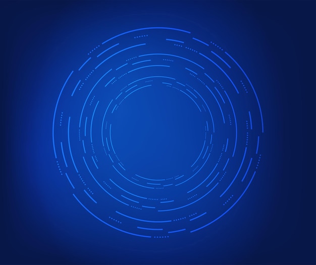 Abstrakter technologiehintergrund futuristischer blauer virtueller bildschirm vektorillustration