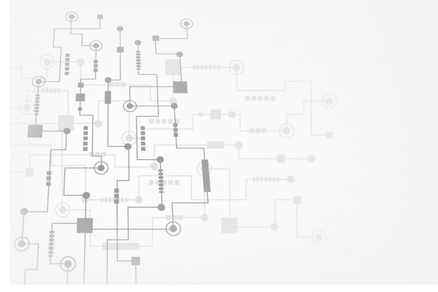 Abstrakter technologiehintergrund mit futuristischer leiterplatte