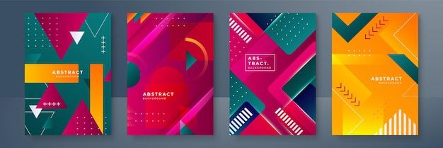 Abstrakter, trendiger farbverlauf mit fließendem geometrischem muster, hintergrundtextur für die gestaltung von postercovern. minimale bannervorlage mit farbverlauf. moderne vektorwellenform für broschüren und social-media-vorlagen