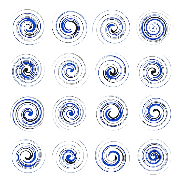 Abstrakter Twister-Gestaltungselement-Vektor-Satz
