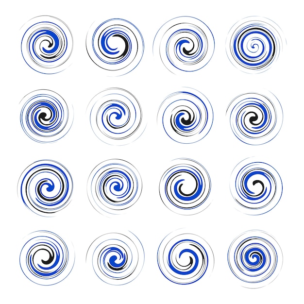 Abstrakter twister-gestaltungselement-vektor-satz