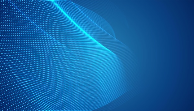 Abstrakter Vektor-3D-Hintergrund mit Kurven und Welle
