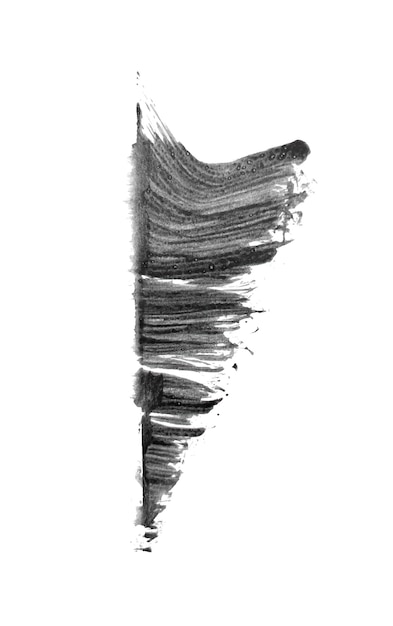 Abstrakter vektor-farbabstrich handgezeichnetes gestaltungselement schwarze tinte auf weißem hintergrund